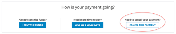 How to cancel payment